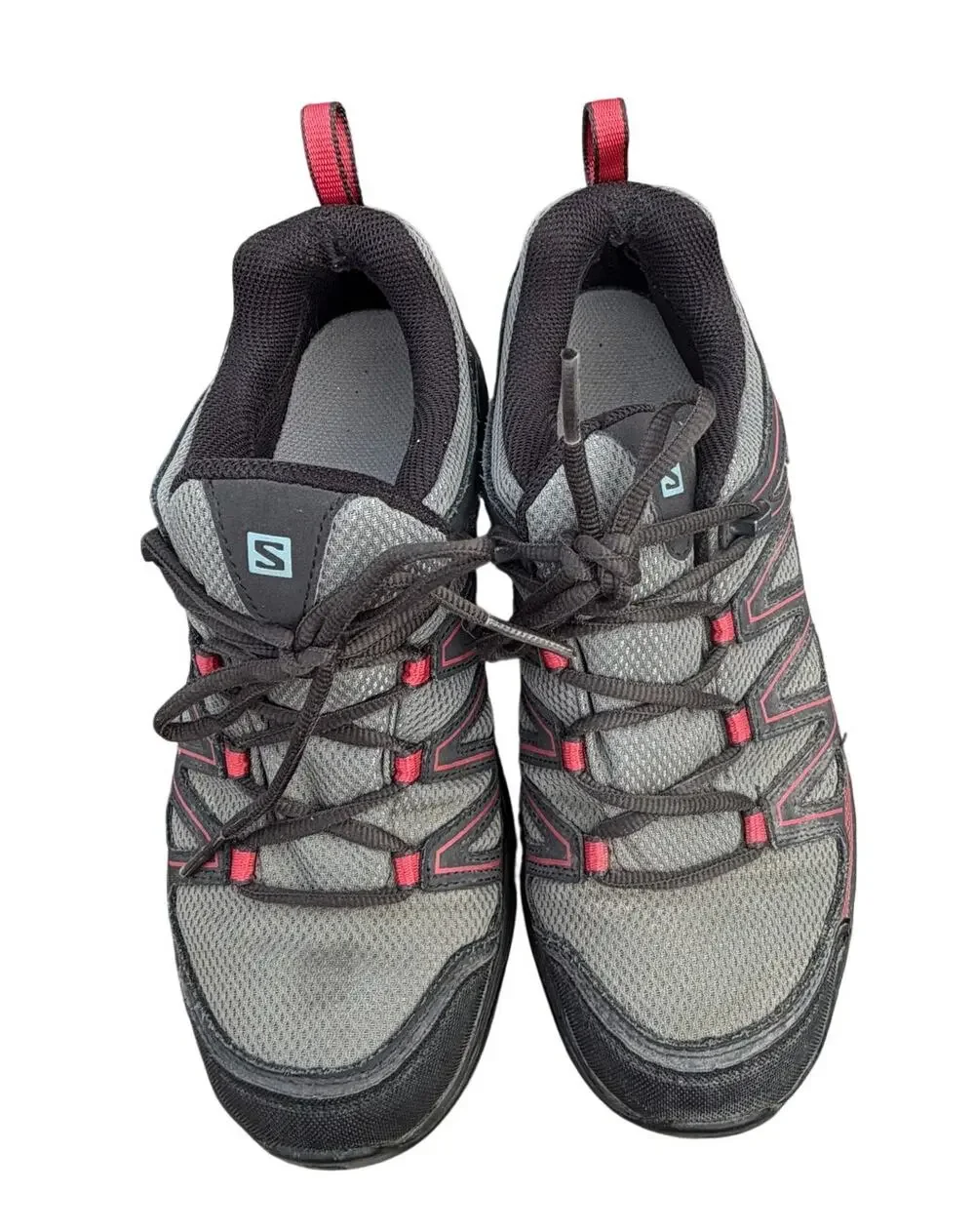 Salomon Contagrip X Ultra Running Trail Hiking Shoes- Gray/Red - Size 8.5 women